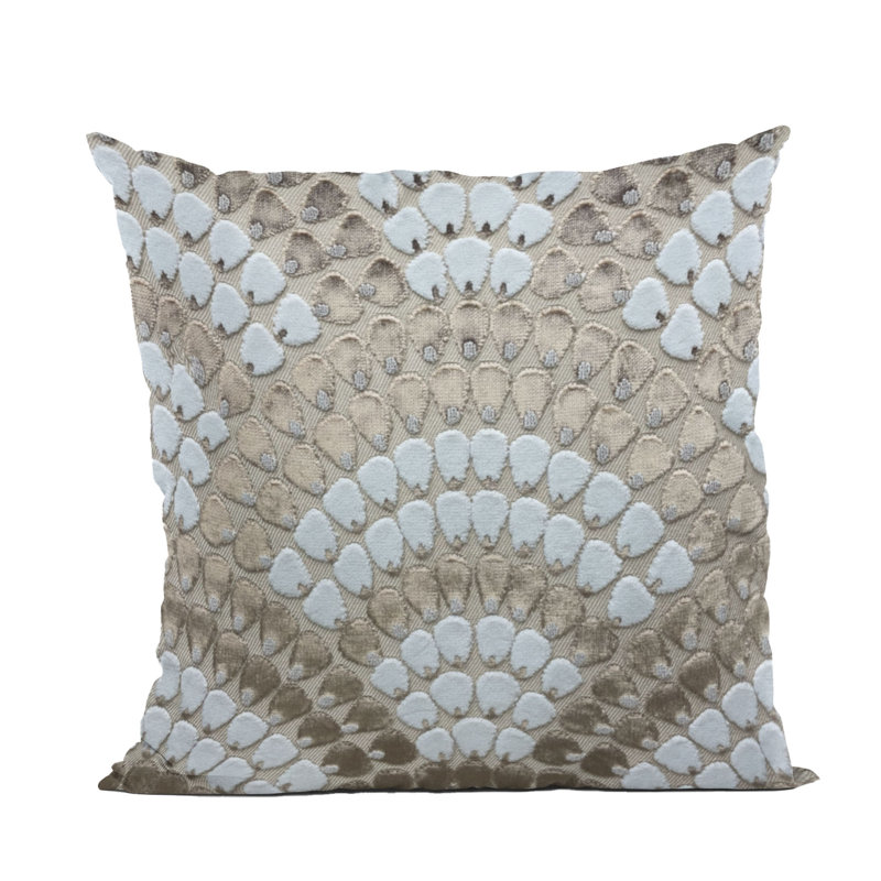 Coussin Plutus Sea Whisper, H 12 po x l 20 po, Bleu / taupe abstrait, Forme rectangulaire