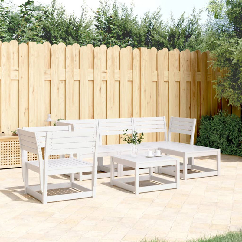 Michiana Solid Wood 4 - Person Seating Group, White