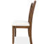 Chaises de salle à manger brunes, en bois, sièges rembourrés, de 2, dossier peint de style moderne 2, coussin confortable