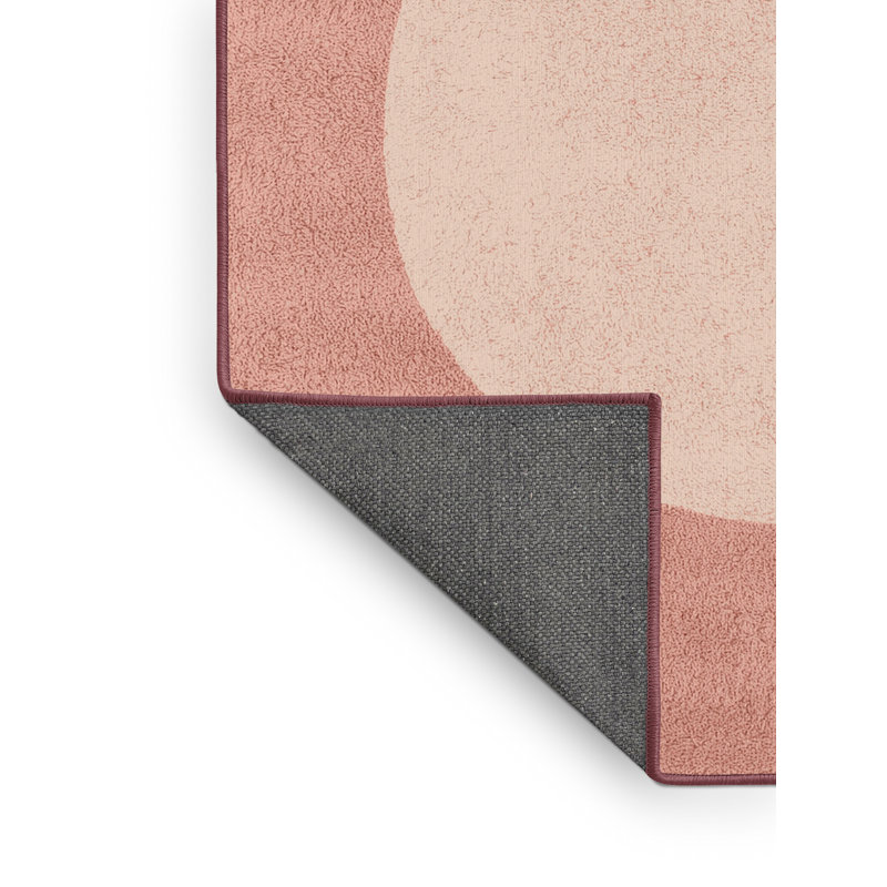 Soft Plush Feliz Easter Modern & Contemporary Abstract Area Rug in Beige – Rose Binding, 6x9