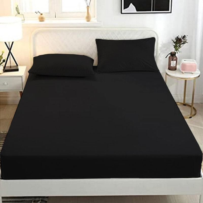 Eemeli Microfiber 30cm Deep Pocket Fitted Sheet – Ultra-Soft, Wrinkle-Resistant, Breathable Bedding for Standard Mattresses