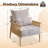 Masson Chenille Accent Chair Armchair With Pillow-1345830615