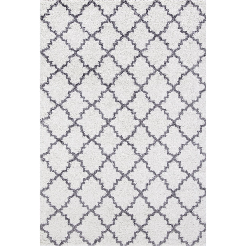 Tapis gris à poils longs Bergelt