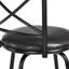 Asotin Swivel Upholstered Counter Stool with Metal Frame