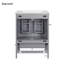 Meuble-lavabo de 24 pouces avec lavabo encastré intégré et armoire de rangement avec 2 portes et 1 tiroir. Comprend une tablette de porte à double couche, une conception à fermeture douce et des solutions de rangement polyvalentes-121294506