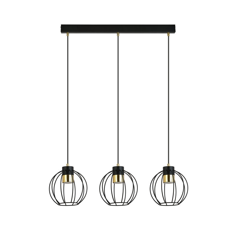 Aerolynn 3 - Light Kitchen Island Pendant, Black