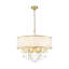 Lustre tambour en cristal 6 lumières Boho