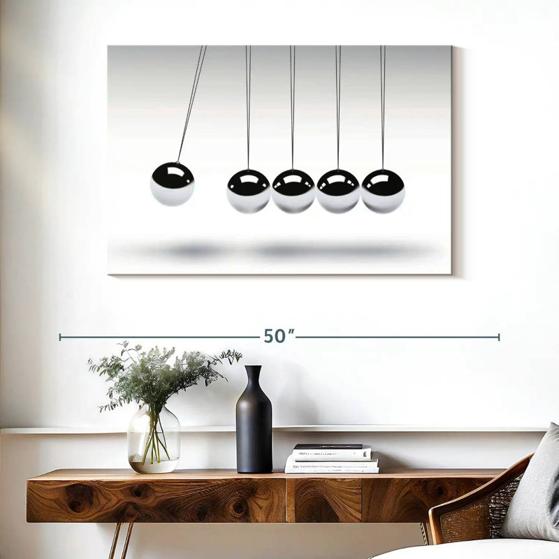 Keiri Newton's Cradle Device, 26" H x 39" W