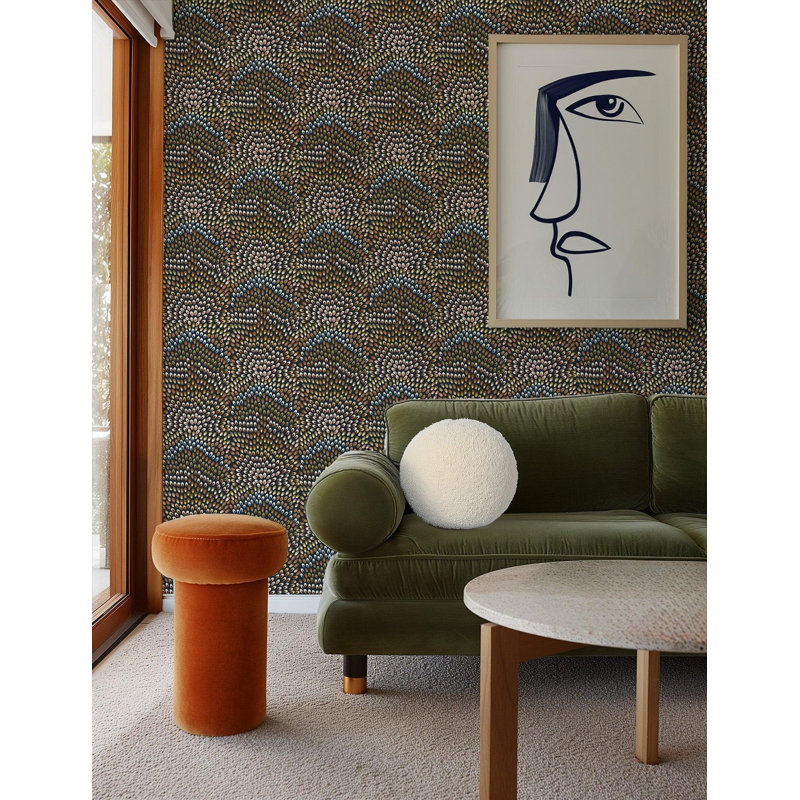Jandaya Wallpaper, Black Starling, Peel & Stick, Self-adhesive