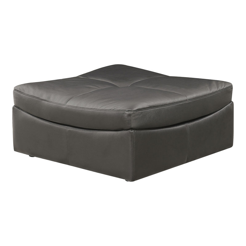 Canapé modulaire symétrique en simili cuir avec repose-pieds Briscoe