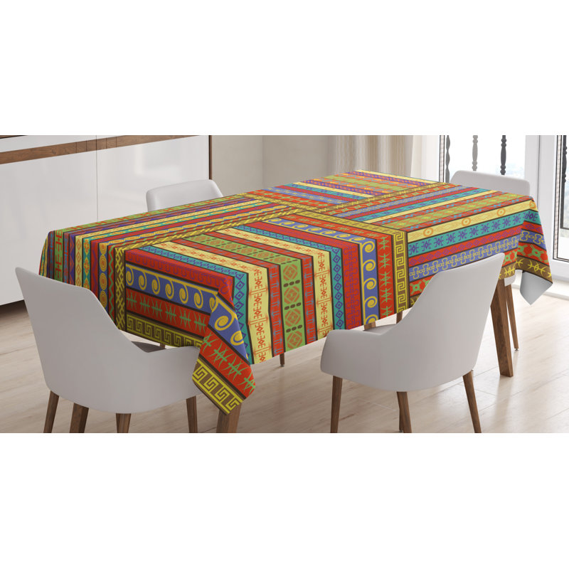 Geometric Tablecloth, 90" L x 60" W