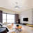 66 Inch Modern Ceiling Fan With Dimmable Led Light 8 ABS Blades Remote Control Reversible DC Motor For Home Office-203236026