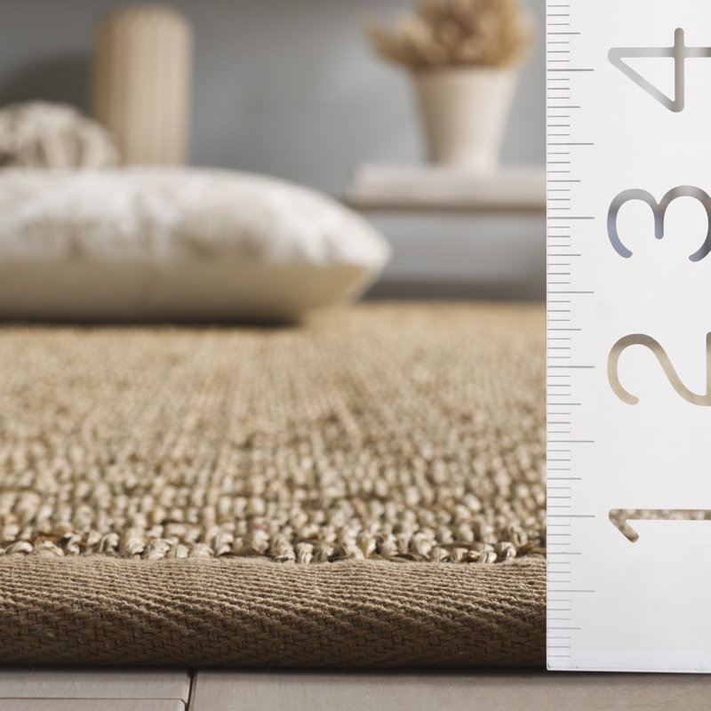 Auckland Bamboo Slat/Seagrass Natural/Beige Area Rug, Rectangle 5' x 8'