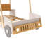 Lit voiture en bois avec coussin et toile de plafond-1236284346