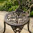 3-Piece Cast Aluminum Outdoor Bistro Set Patio Dining Set with Round Table and 2 Chairs