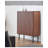 Modern minimalist black solid wood shoe cabinet