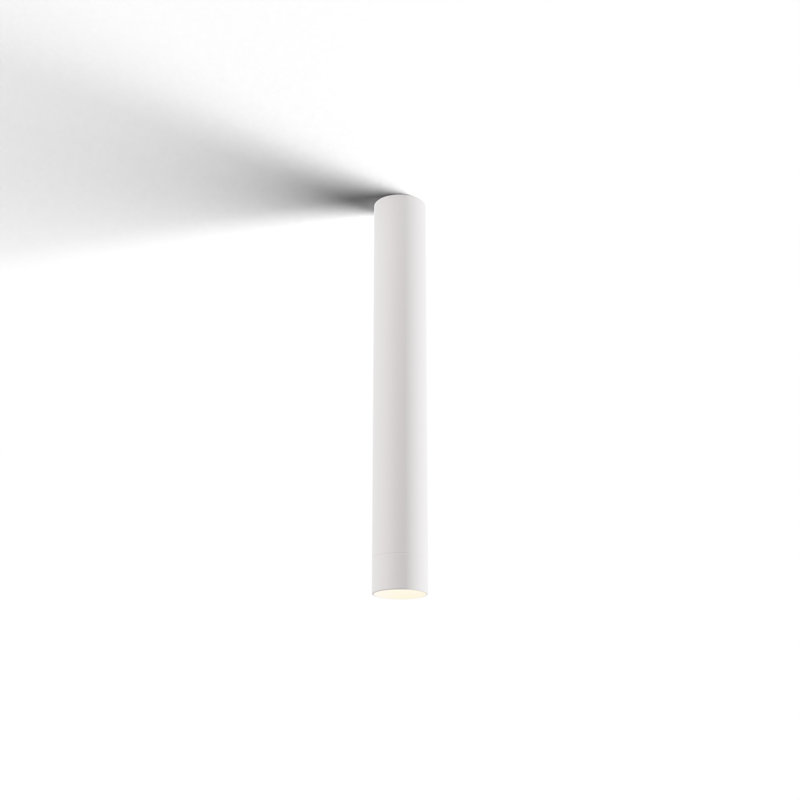 Combi Pendant 24" Single Unit with Matte Black Canopy, Matte White, 24"