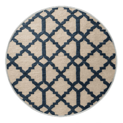 Machine Washable Trellis Beige Area Rug