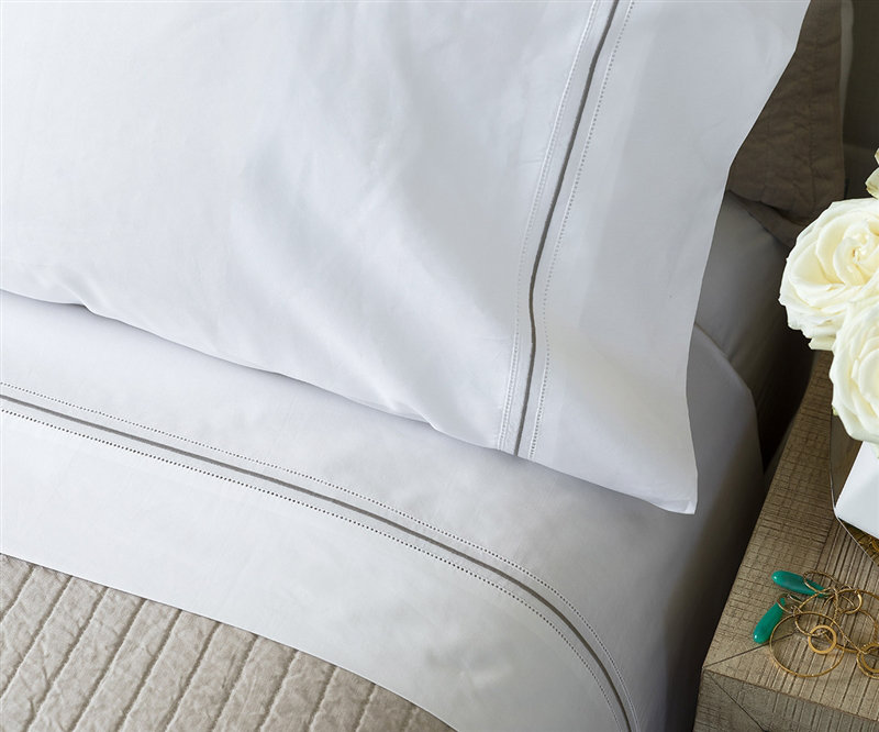 Bella Percale - Set of 2, Raffia/White, Standard