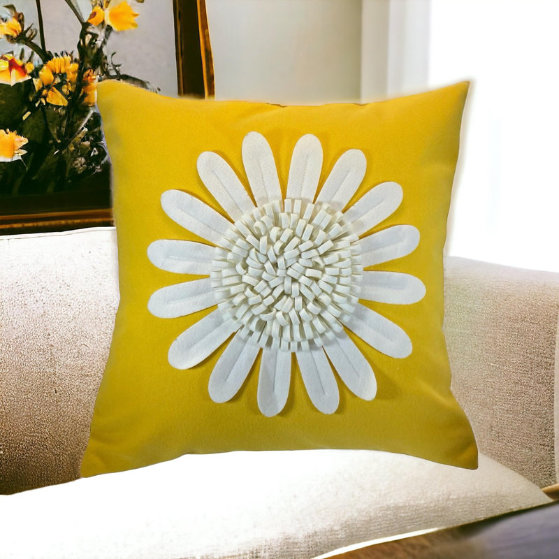 Housse de coussin Daisy, Jaune
