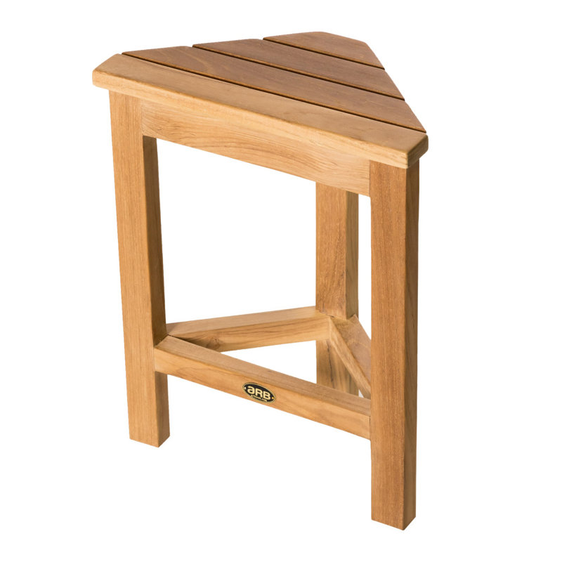 14.5'' W Teak Corner Shower Bench