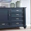 Mobilier de chambre à coucher de style transitionnel avec finition bleu ardoise 1pc