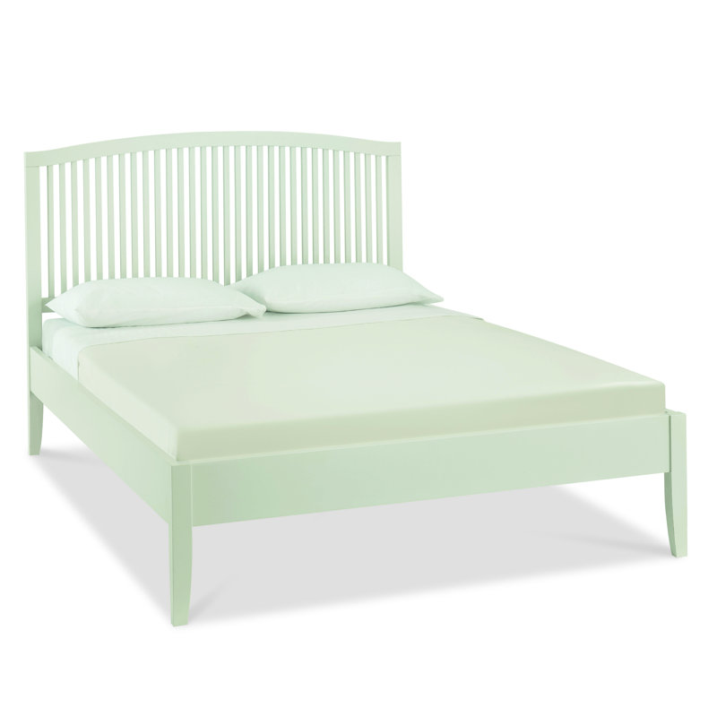 Lund Solid Wood Bed, Soft Grey, Small Double (4')