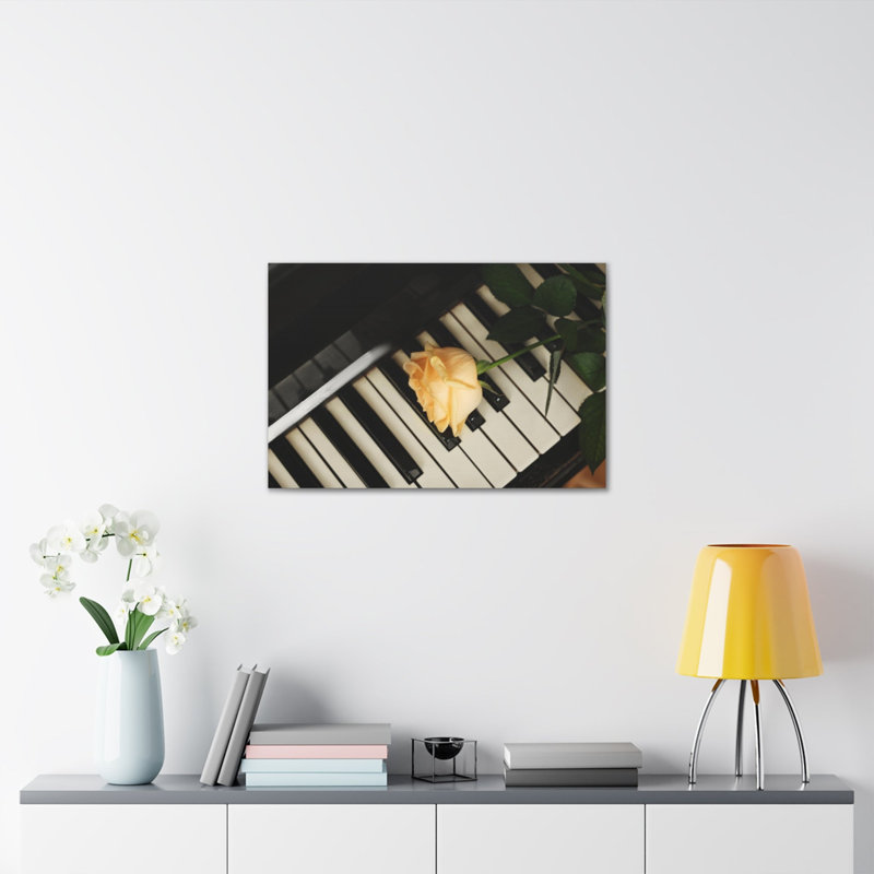 «Piano Rose Music Lover's Delight Piano», art mural sur toile