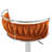 Ginko Modern Swivel Bar Stool with Backrest, Adjustable Height Kitchen Island Stool with Upholstered Seat and Footrest,-93498216-90489199