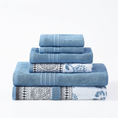 Ensemble de serviettes en jacquard réversible 6 fils et serviettes de bain en fil réversible moderne 100% coton Modern