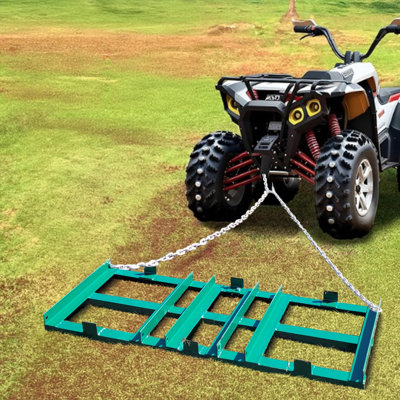Heavy‑Duty Tow‑Behind Drag Harrow, Landscape Power Rake Grader for ATV, UTV, Tractor and Mower for Yard and Lawn Leveling
