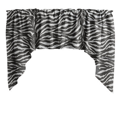 Zebra Print Swag Window Valance
