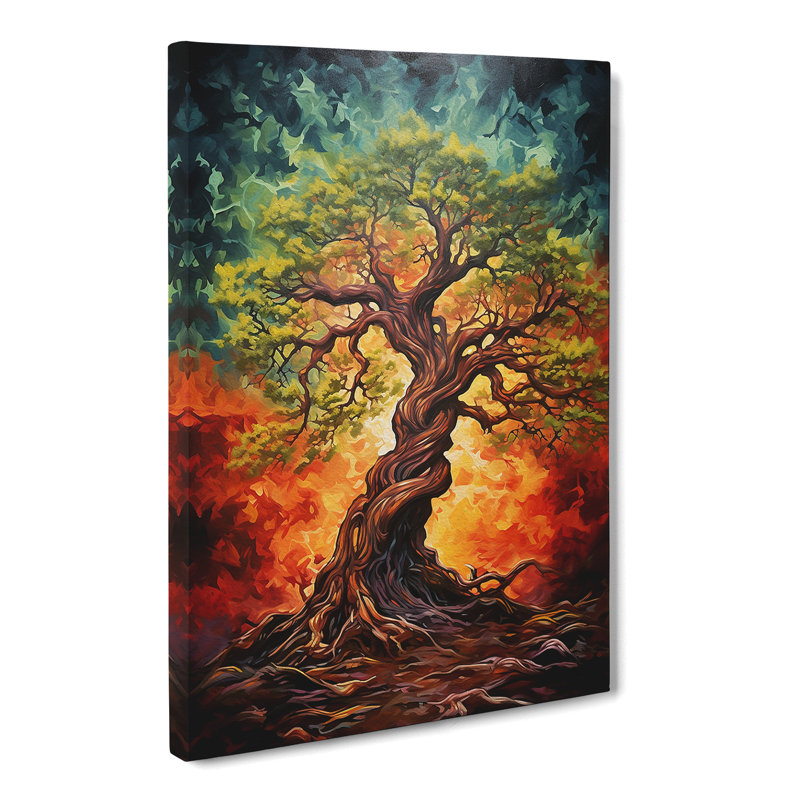 Oak Tree Action - No Frame Print, 76cm H x 50cm W x 3cm D
