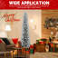 Arbre de Noël 6 pi avec 150 lumières DEL blanc chaud - Arbre enneigé mince en PVC avec 358 pointes, support en métal, conception compacte-443652126
