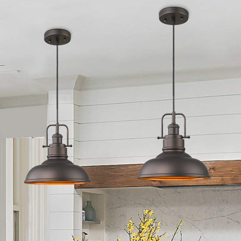 Luminaire suspendu en bronze huilé Ricciardi