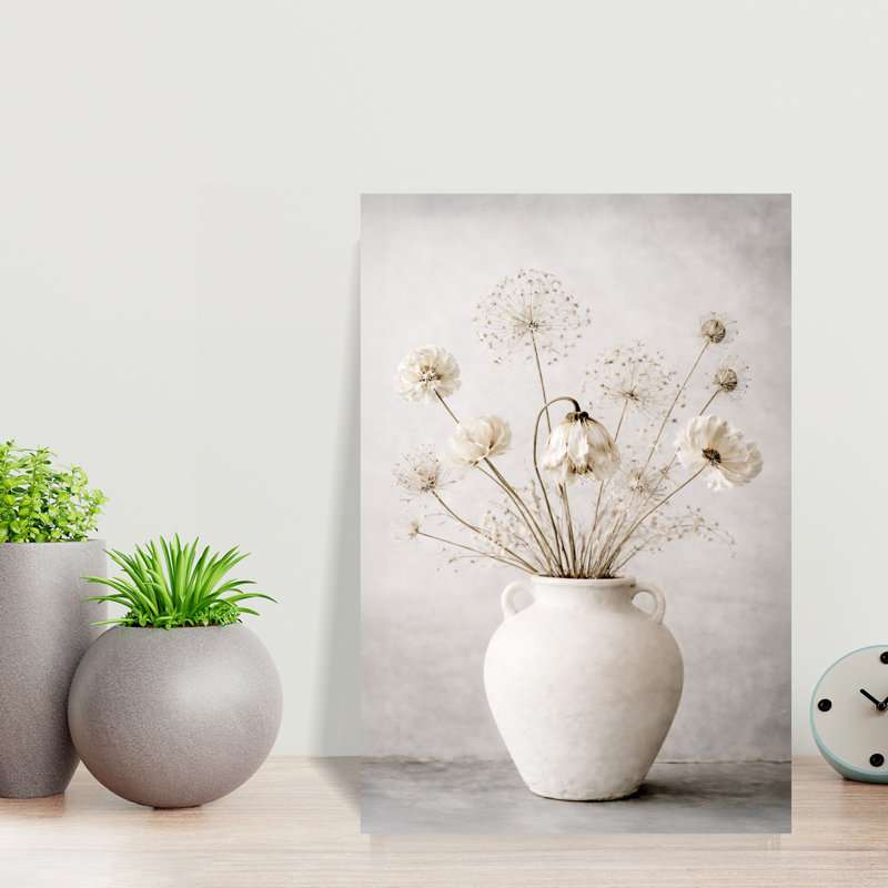 Fading Meadow, art mural contemporain abstrait, H 18 po x l 12 po