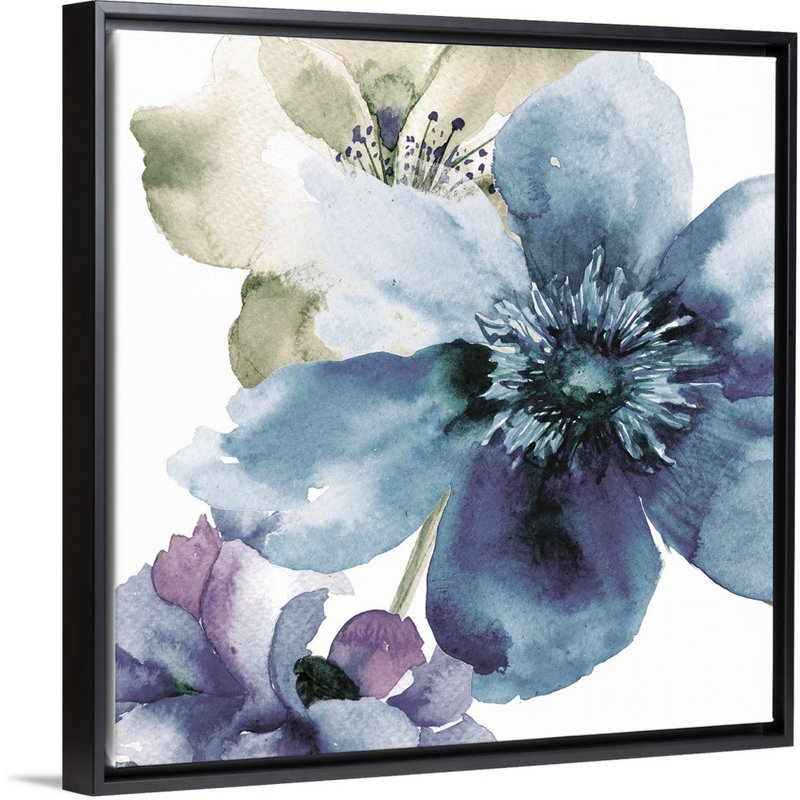 "Aromatique botanique I" par Victoria Brown, reproduction sur toile, Cadre noir, 38" H x 38" W x 1.75" D