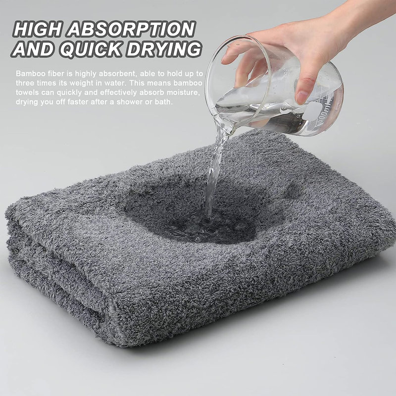 Dylynn Cotton Blend Bath Towel, Gray
