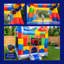 Château gonflable HeroKiddo Block Party 4,57 m x 3,96 m avec panier de basketball et filet de sécurité pour enfants, souffleur inclus