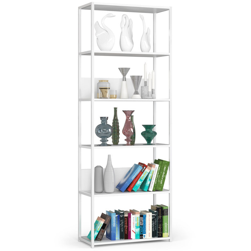 Auzinda 192cm H Metal Bookcase, (6 shelves) 192cm H x 70cm W x 32cm D