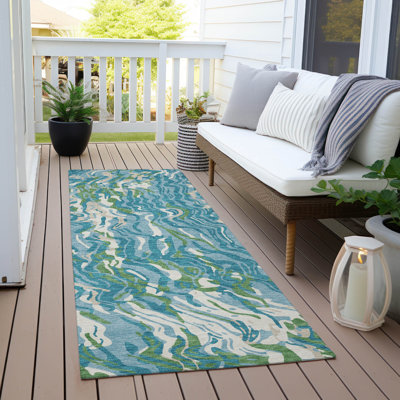 Machine Washable Indoor/Outdoor Chayden ACN1038 Beige Rug