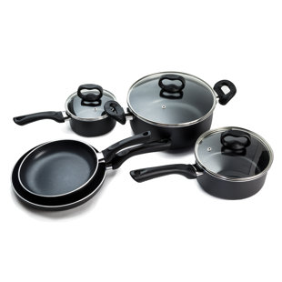 Ecolution Artistry 8-Piece Cookware Set, Black