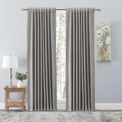 Alsup Classic Solid Semi-Sheer Rod Pocket Single Curtain Panel in Bold Colors & Sizes