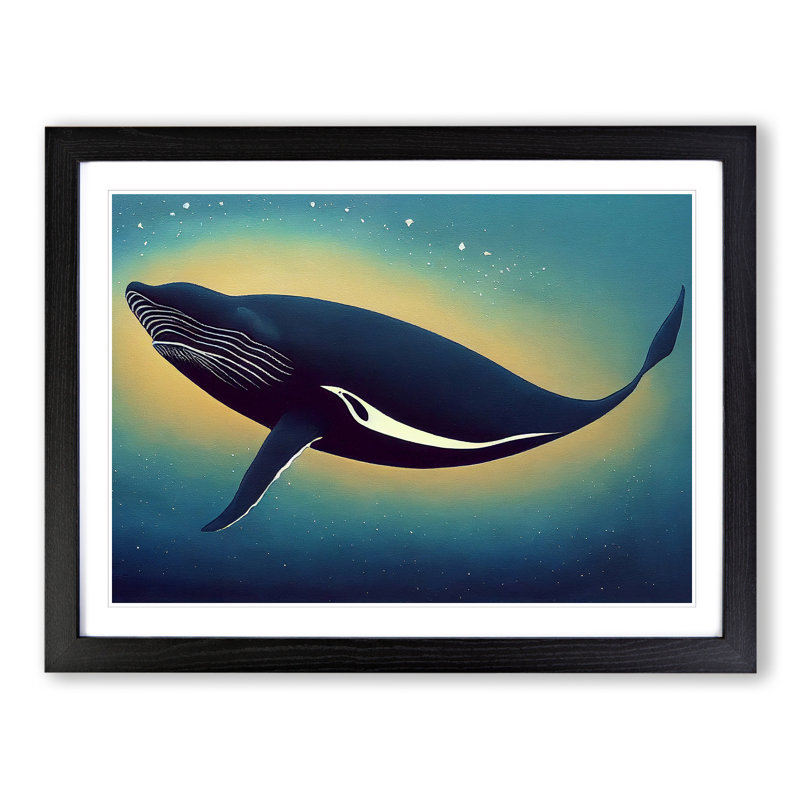 Whale Art Vol.1 - Framed Print, Black Framed, 34cm H x 46cm W x 2cm D