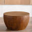 Table basse 31,5 "en forme de seau - rangement rétro - brun-129581663