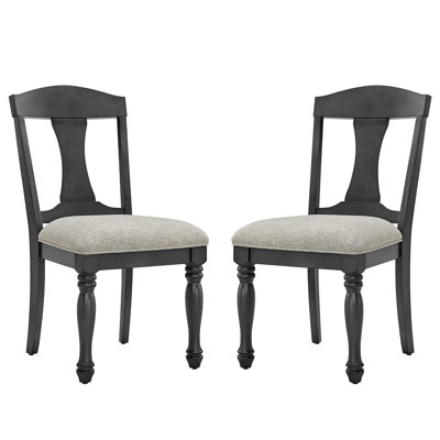 Ensemble de 2 chaises de salle à manger rembourrées à cadre en bois avec chaises rétro de style Mid-Century pour le salon et le restaurant