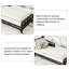 Chaise longue blanche en bois massif de style chinois de 70,87 po