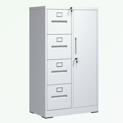 metal frame File Cabinet with 2 Drawers and 1 door