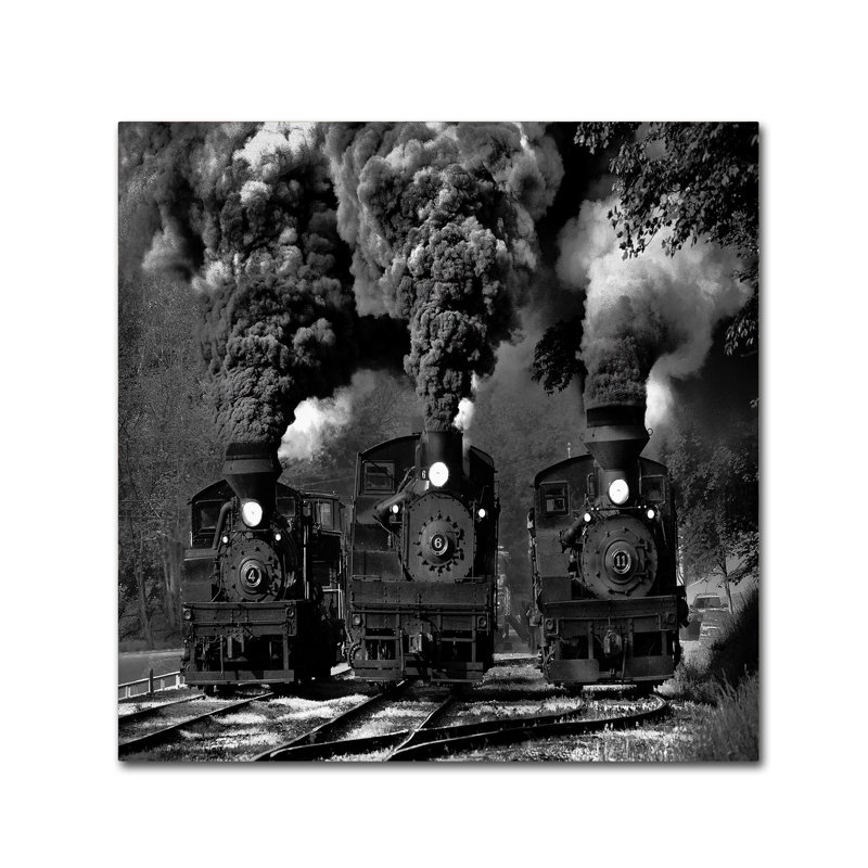« train course », reproduction de photo sur toile tendue, H 14 po x l 14 po