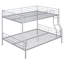 Lit superposé en métal Sliver Full Xl Over Queen - solide et sécuritaire pour un usage familial, permet d'économiser de l'espace dans la chambre à coucher, de conception moderne facile à installer, de supporter de lourdes charges et de faciliter le processus d'assemblage-56491713-56491717